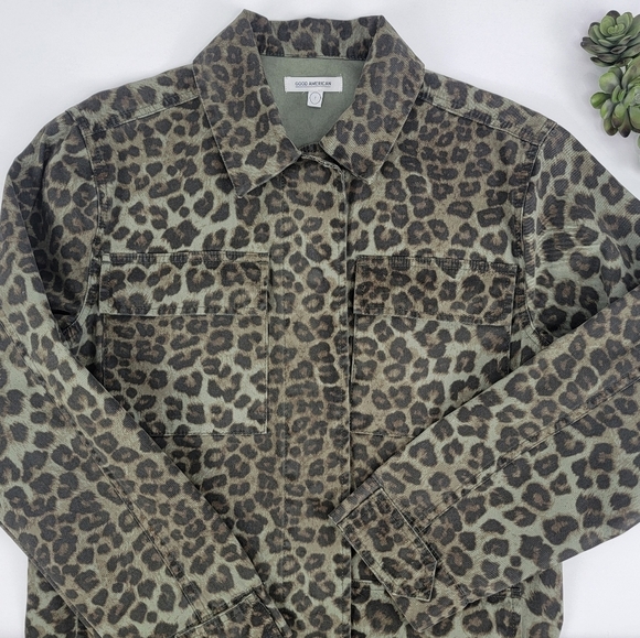Good American Leopard Utility Jacket - Picture 10 of 13